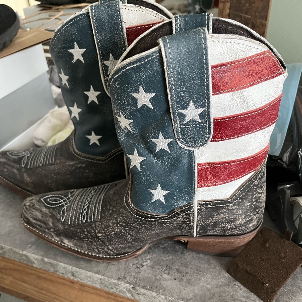 American Flag western boots